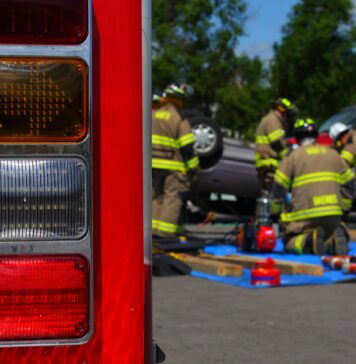 Emergency response assisting at scene of accident