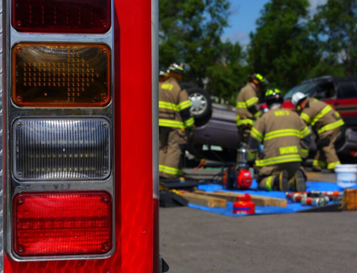 Emergency response assisting at scene of accident