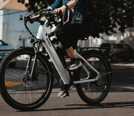 San Diego E-bike Filled Shipping Container Catches Fire White e-bike depicted on road