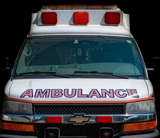 Clovis Motorcycle Crash Kills Rider ambulance arrives to scene of incident