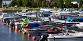 docked boats depicted at scene of incident