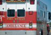 Northeast Albuquerque Crash Hospitalizes Pedestrian emergency vehicle arrives to scene of accident
