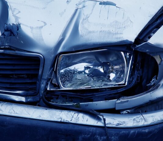 Coronado Police Sergeant Injured When SUV Hits His Motorcycle broken headlight depicted after car accident
