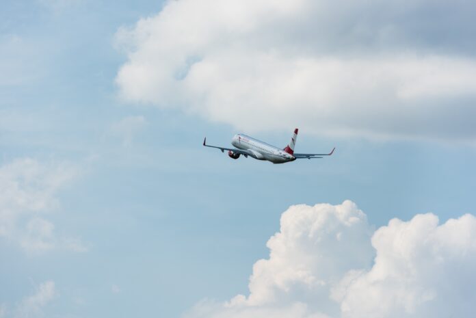 airplane-takeoff airplane in flight after taking off from airport