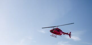 helicopter rescue ambulance arrives to scene of major crash