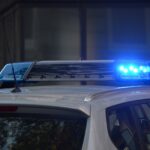 police car depicted after arriving to scene of incident