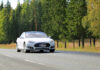 tesla depicted driving on highway