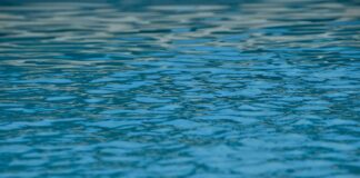 Swimming pool depicted at home