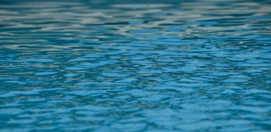 Swimming pool depicted at home