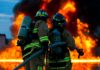 House Fire Near Cerrillos Kills One Firefighters attempt to extinguish large flames.