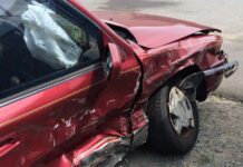 totaled car depicted following wrong way crash