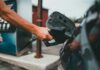 Car Involved In A Collision Topples Gas Pump, Trapping A Customer Underneath Car Involved In A Collision Topples Gas Pump, Trapping A Customer Underneath