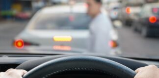 car striking pedestrian